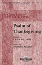 Psalm of Thanksgiving SATB choral sheet music cover